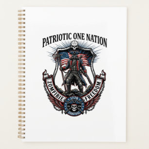 Patriotic Mad Road 1776 Warrior Zombie Apocalypse Planner