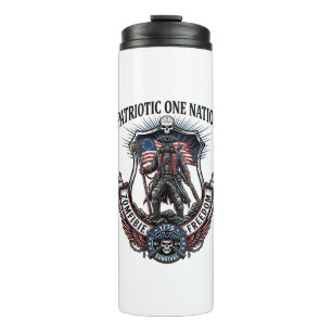 Patriotic Mad Road 1776 Warrior Zombie Apocalypse  Thermal Tumbler