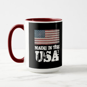 PATRIOTIC MADE IN THE USA COFFEE MUG
