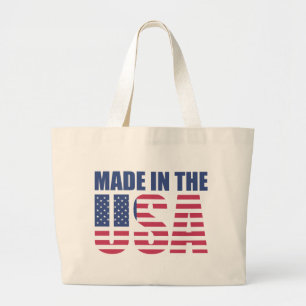 Patriotic Made in the USA Large Tote Bag