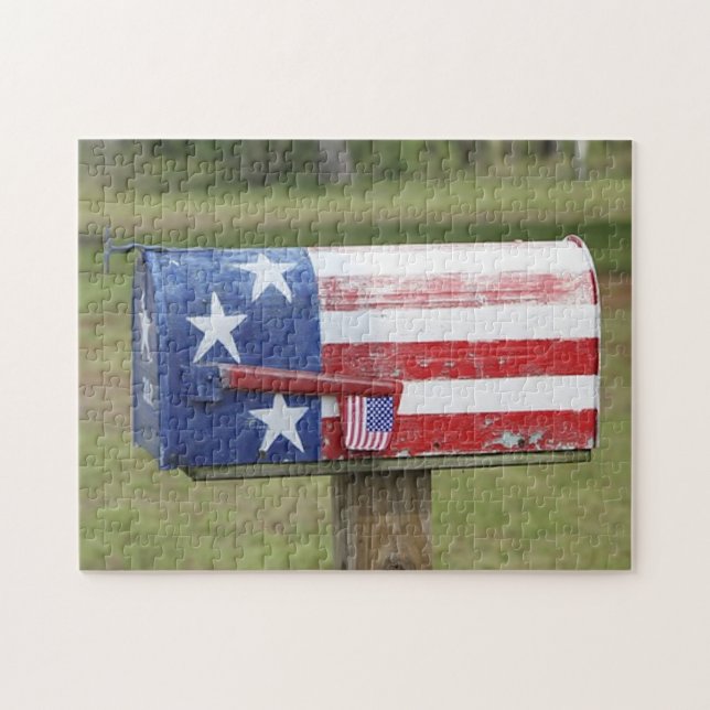 Patriotic Mailbox Jigsaw Puzzle (Horizontal)