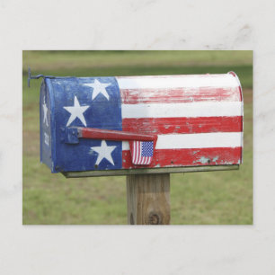 Patriotic Mailbox Postcards American Country