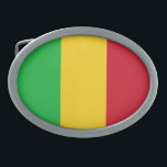 Patriotic Mali Flag Belt Buckle<br><div class="desc">Patriotic flag of Mali.</div>