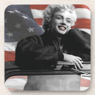 Patriotic Marilyn Coaster
