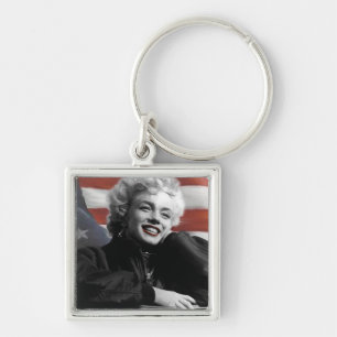 Patriotic Marilyn Key Ring