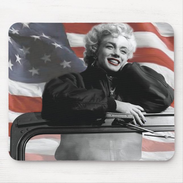 Patriotic Marilyn Mouse Pad (Front)