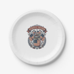 Patriotic Mason Jar Country Life Paper Plate