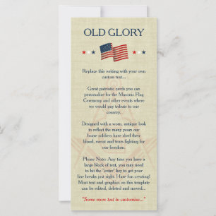 Patriotic Masonic Old Glory Flag Cards Freemason