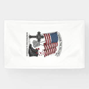 Patriotic Memorial Cross Boots Poppy Flag Shirt_1 Banner