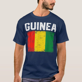 Patriotic Men Women Kid Guinea Flag Distressed T-Shirt