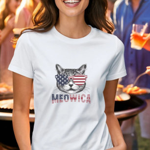 Patriotic Meowica Cat T-Shirt