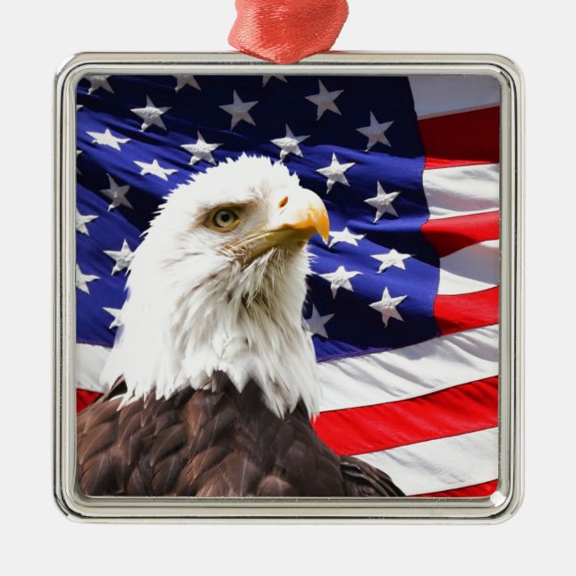 Patriotic Metal Tree Decoration (Front)