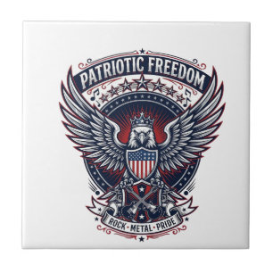 Patriotic Metal Wings Patriot Music Rock Metal Pat Ceramic Tile