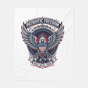 Patriotic Metal Wings Patriot Music Rock Metal Pat Fleece Blanket