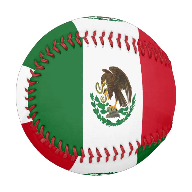 Patriotic Mexico flag Baseball (Front Left)