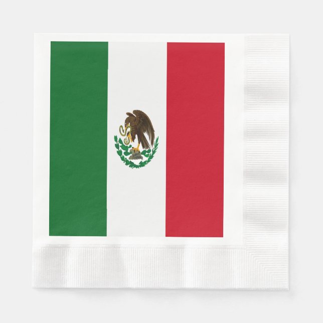 Patriotic Mexico flag Napkin (Front)