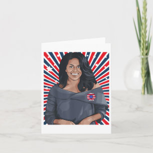 Patriotic Michelle Obama Women History Month Love Card