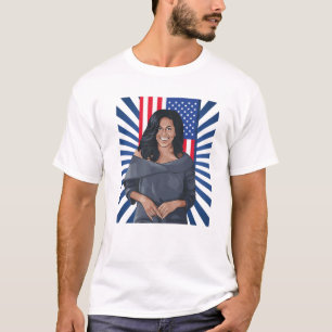 Patriotic Michelle Obama Women History Month Love T-Shirt
