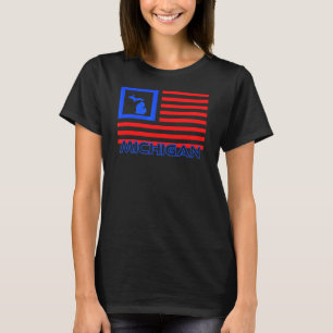 Patriotic Michigan Upper Peninsula Great Lake Stat T-Shirt