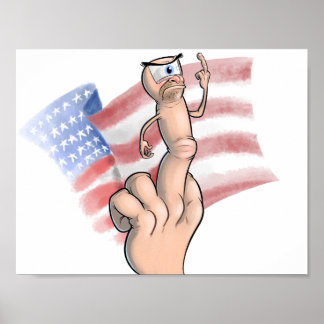 Patriotic Middle Finger Poster