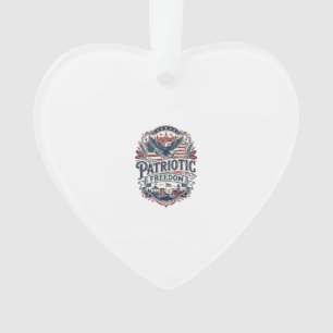 Patriotic Midwest Small Town Pride Vector Graphic  Ornament