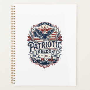 Patriotic Midwest Small Town Pride Vector Graphic Planner