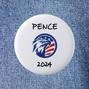 Patriotic Mike Pence 2024 Election Eagle T-Shirt 6 Cm Round Badge