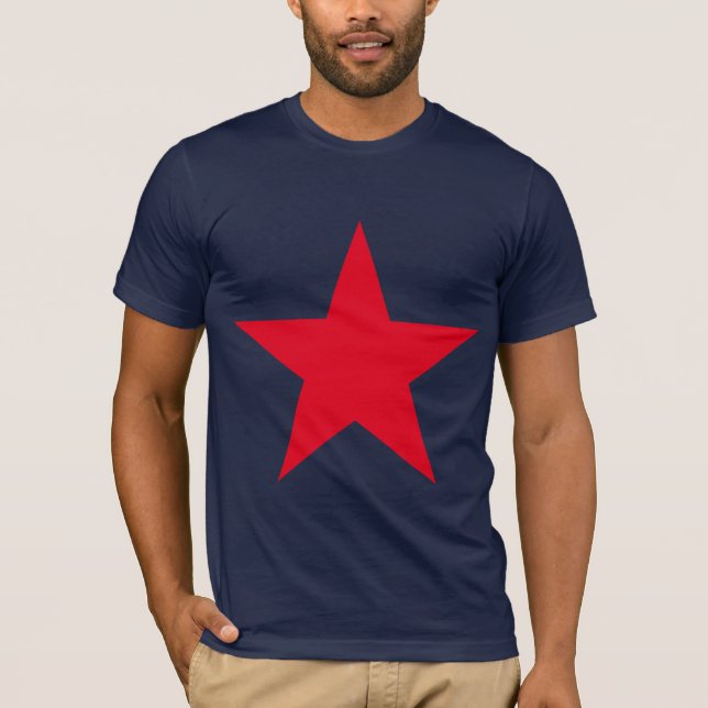 Patriotic Military Army War Red Star Symbol Sign T-Shirt (Front)