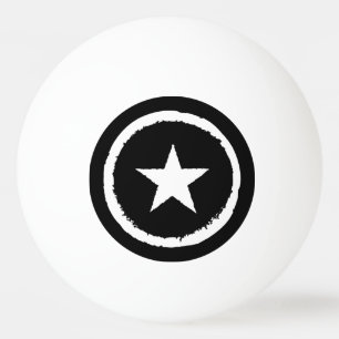 Patriotic Military Army War White Star Symbol Sign Ping Pong Ball