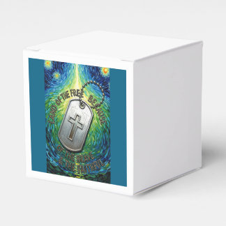 Patriotic Military Christian Dog Tag Free Land Favour Box