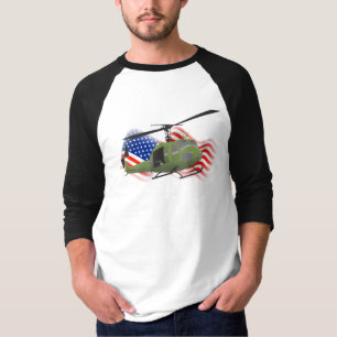 Patriotic Military Huey Helicopter T-Shirt