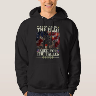 Patriotic Military Veteran American Flag Stand For Hoodie