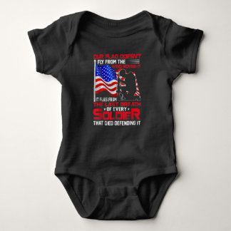 Patriotic Military Veteran T-Shirt Baby Bodysuit