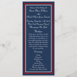 Patriotic Military Wedding Programs