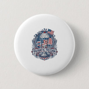 Patriotic Milkshake Americana 6 Cm Round Badge
