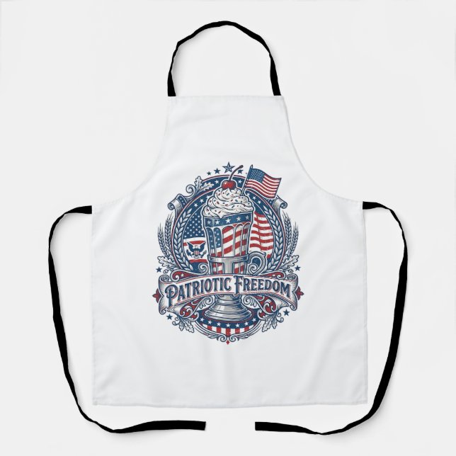 Patriotic Milkshake Americana Apron (Front)
