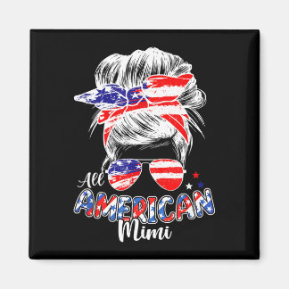 Patriotic mimi 4th of july messy bun hair magnet