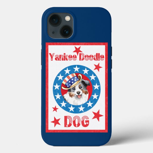Patriotic Mini American Shepherd Case-Mate iPhone Case (Back)