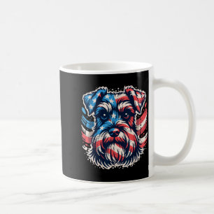 Patriotic Miniature Schnauzer American Flag 4th of Coffee Mug
