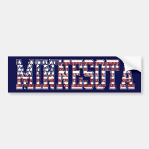 PATRIOTIC MINNESOTA BUMPER STICKER