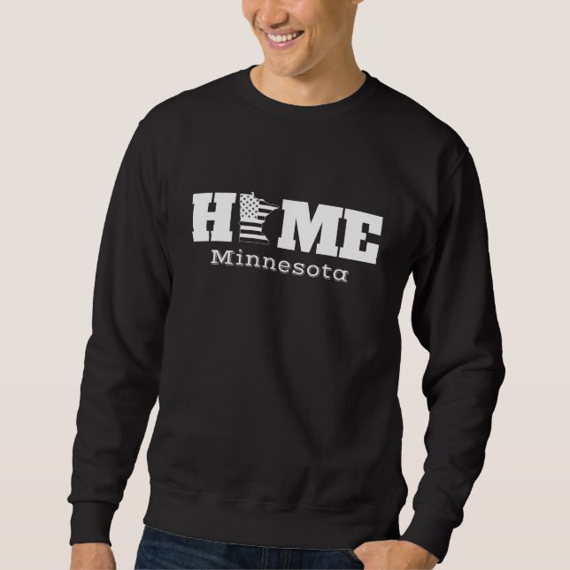 Patriotic Minnesota HOME State Sweatshirt (Front)