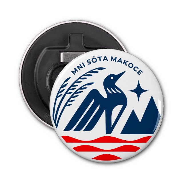 Patriotic Minnesota State Seal Bottle Opener (Front)