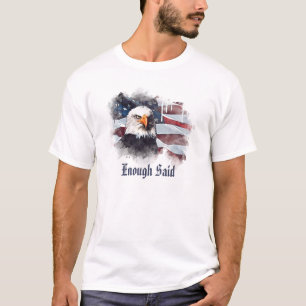 *~*  Patriotic Modern American Eagle Head USA Flag T-Shirt