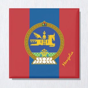 Patriotic Mongolia, emblem, Mongolian Flag Magnet