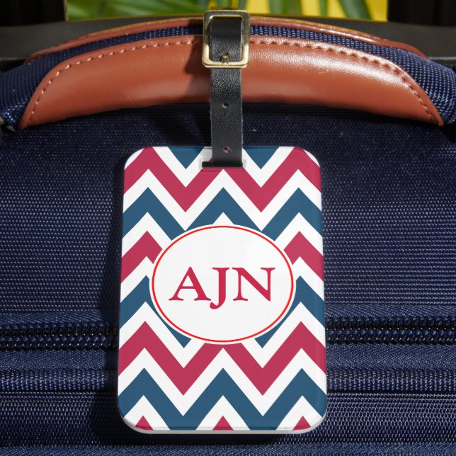Patriotic Monogram Luggage Tag (Front Insitu 2)