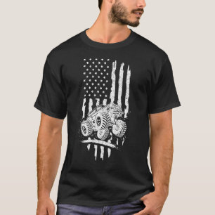 Patriotic Monster Truck Driver Rider Lover America T-Shirt