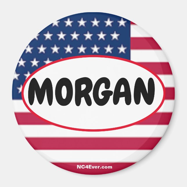 Patriotic MORGAN magnet (Front)