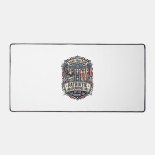Patriotic Motor Patriot Biker Road Freedom Patriot Desk Mat