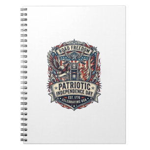 Patriotic Motor Patriot Biker Road Freedom Patriot Notebook