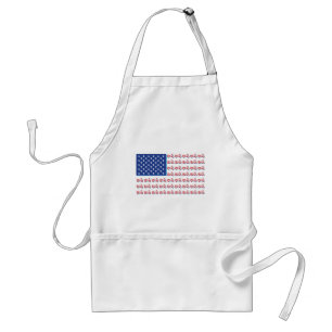 Patriotic Motorcycle Flag with a Blue Shadow Standard Apron